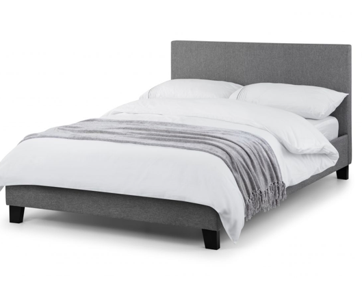 Ricci Fabric Bed - Light Grey Linen King