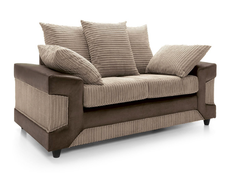 Dulcie 2 Seater Sofa - Brown & Beige