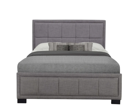Harrison King Size Bed-Grey