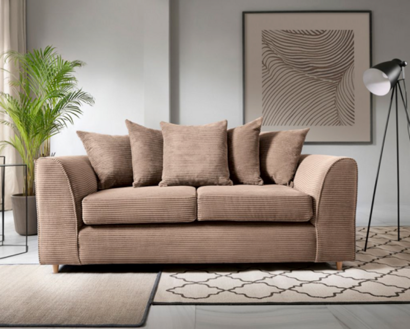 Jumbo Cord 3 Seater Sofa - Brown