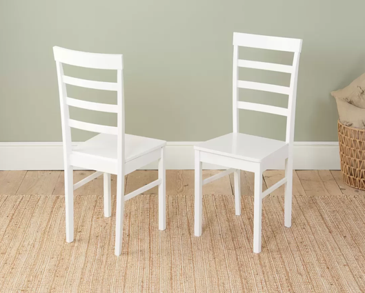 Pagan Dining Table & 4 Ladder Chairs- White
