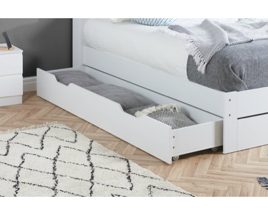 AJ King Storage Bed - White