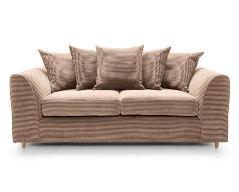 Jumbo Cord 3 Seater Sofa - Brown