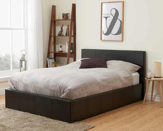 Barney Small Double Ottoman Bed - Brown