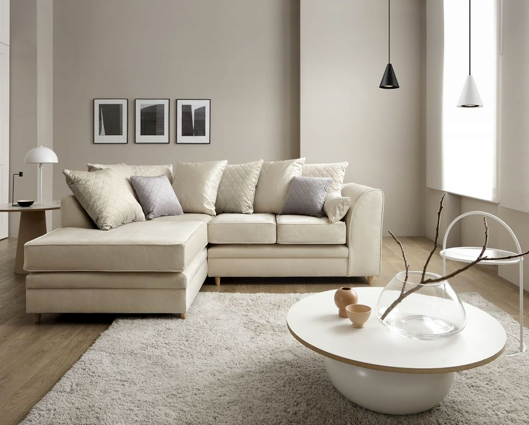 Chicago Left Hand Facing Corner Sofa - Cream