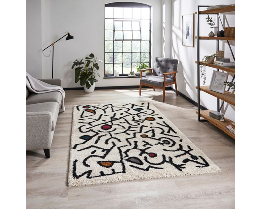 Royalty Cream/Black/Multi- 160cm x 220cm