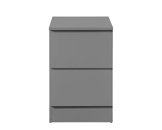 Oslo 2 Drawer Bedside- Grey