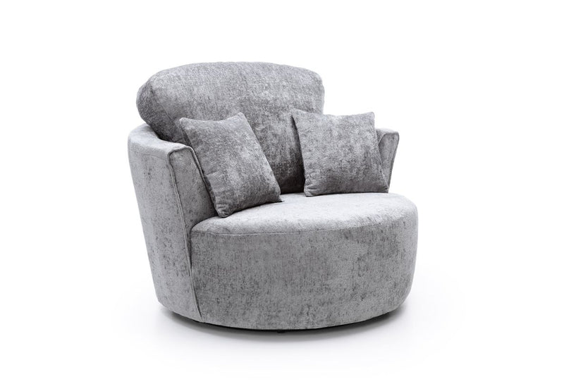 Heidi Swivel Chair - Light Grey