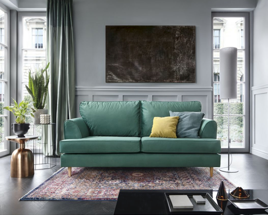 Harper 3 Seater Sofa - Forest Green