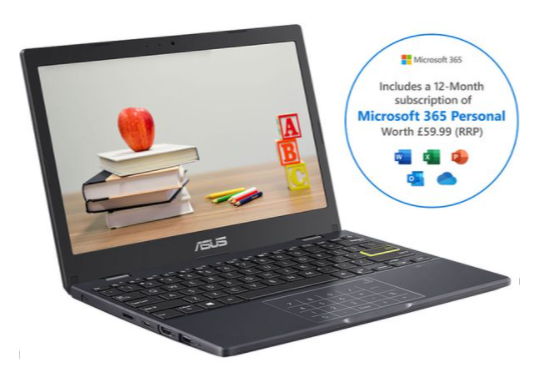 Asus E210MA 11.6" 64GB eMMC Windows 11 S Microsoft Office 365 Laptop Blue