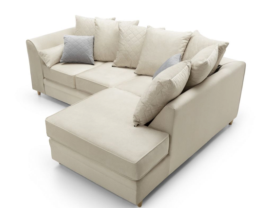 Chicago Right Hand Facing Corner Sofa - Cream