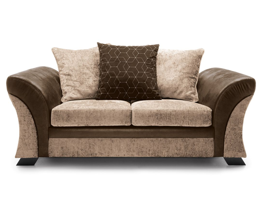 Francisco 2 Seater Sofa - Brown & Beige 