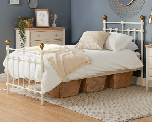 Athens Small Double Bed - Cream