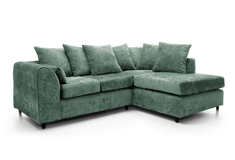 Heidi Right Hand Facing Corner Sofa - Rifle Green