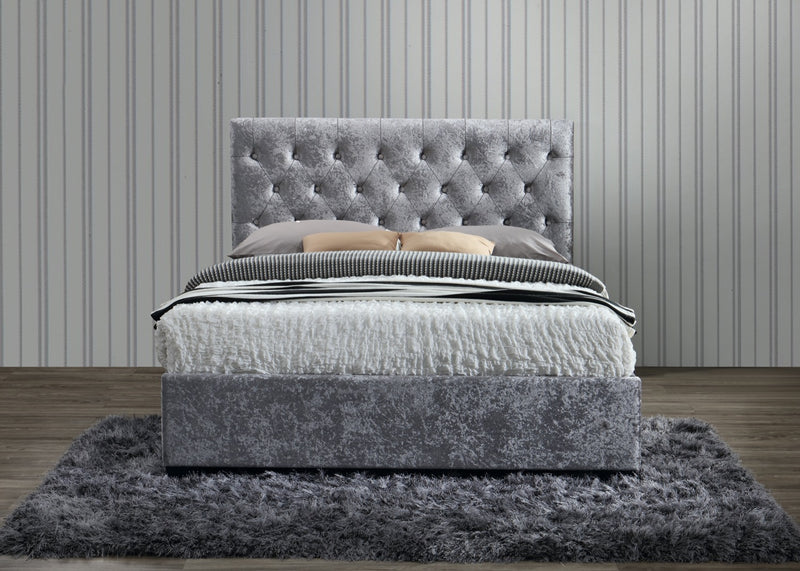 Cai King Size Bed - Steel