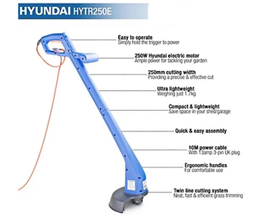 Hyundai 250W 25cm Electric Grass Trimmer