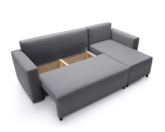 Oslo Right Hand Facing Corner Sofa - Dark Grey