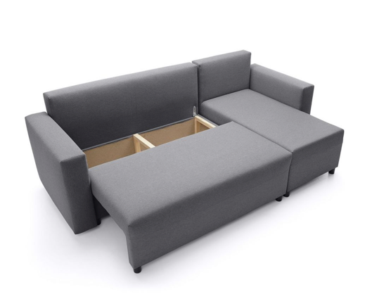 Otto Right Hand Facing Corner Sofa - Dark Grey