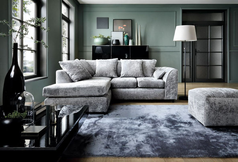 Harriet Left Hand Facing Corner Sofa - Light Grey