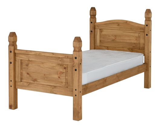 Corona 3' Bed High Foot End - Distressed Waxed Pine