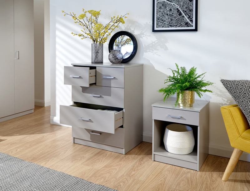 Panama 4 Piece Bedroom Set-Grey