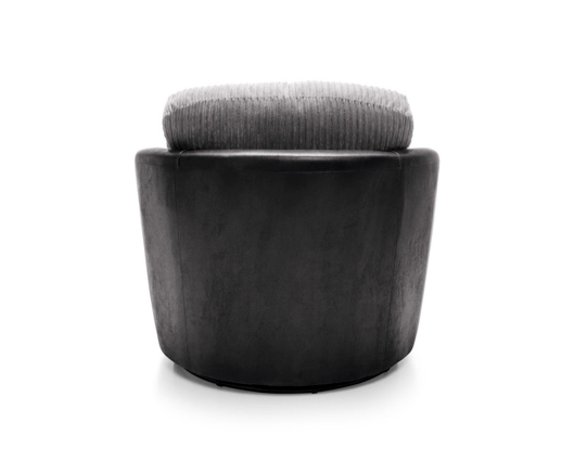 Dino Swivel Chair - Black & Charcoal