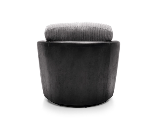 Dulcie Swivel Chair - Black & Charcoal