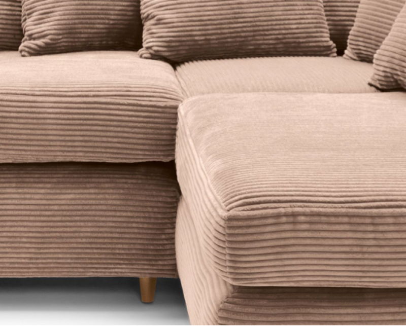 Tyler Right Hand Facing Corner Sofa - Brown