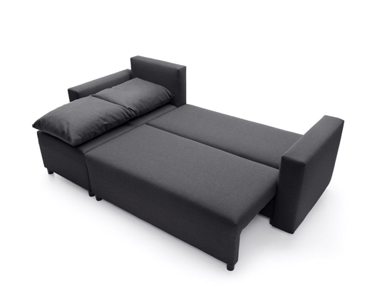 Oslo Left Hand Facing Corner Sofa - Black