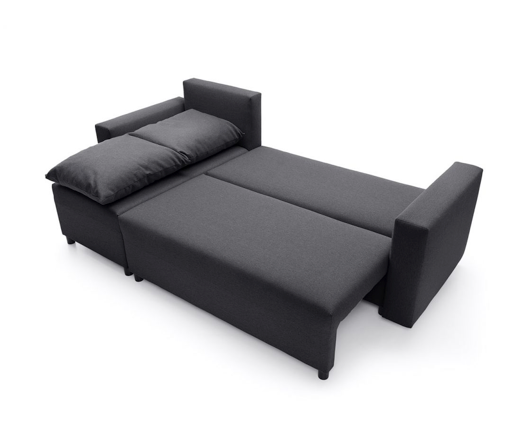 Otto Left Hand Facing Corner Sofa - Black