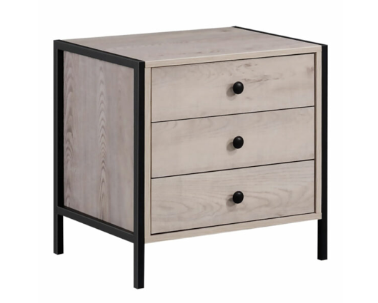 Zahra Nightstand with 3 Drawers-Ash Oak