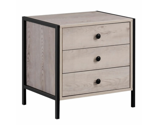 Zulu Nightstand with 3 Drawers-Ash Oak