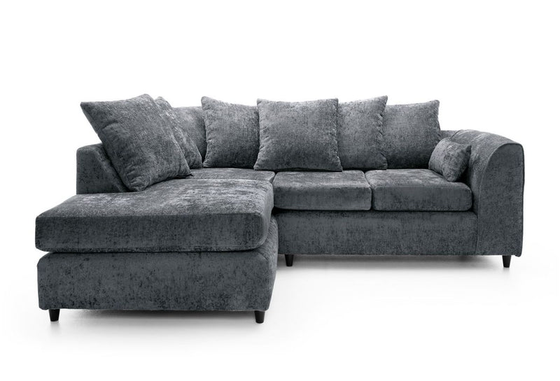 Harriet Left Hand Facing Corner Sofa - Dark Grey