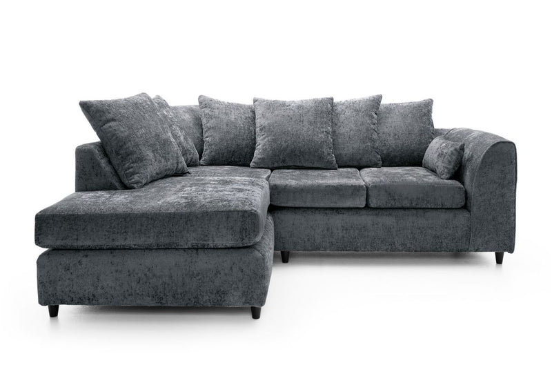 Heidi Left Hand Facing Corner Sofa - Dark Grey