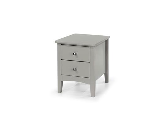 Como 2 Petite Drawer Bedside Cabinet-Light Grey