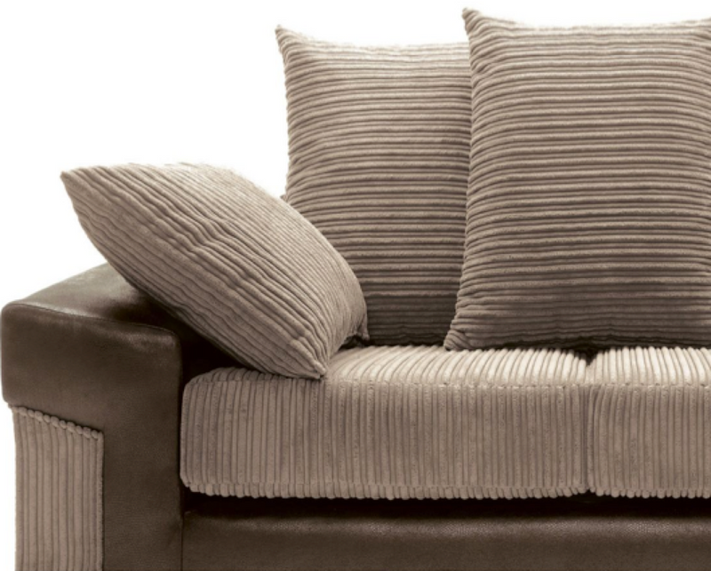 Dino 2 Seater Sofa - Brown & Beige
