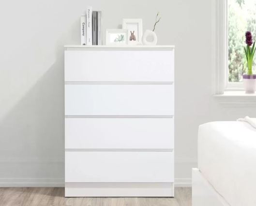 Oslo4 Drawer Chest- White