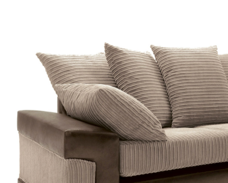Dino 3 Seater Sofa - Brown & Beige