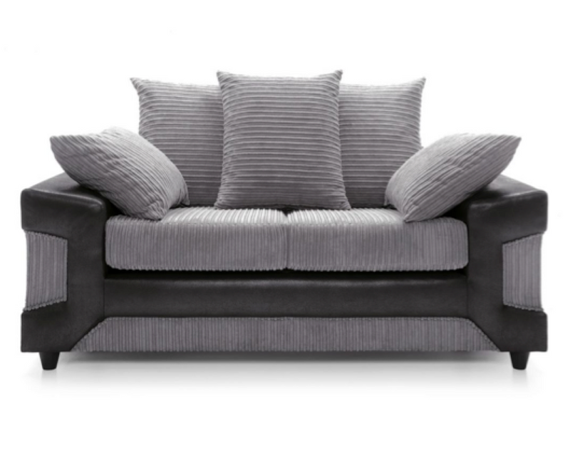 Dulcie 2 Seater Sofa - Black & Charcoal