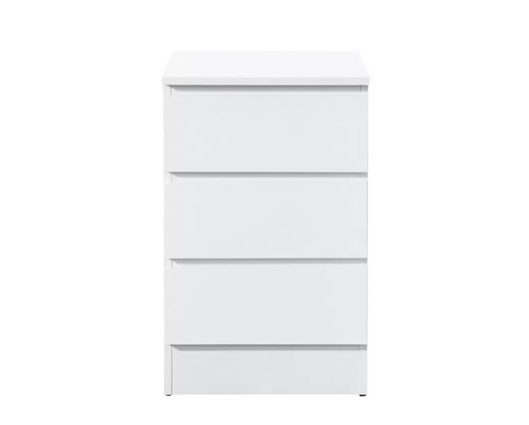 Oslo 3 Drawer Bedside- White