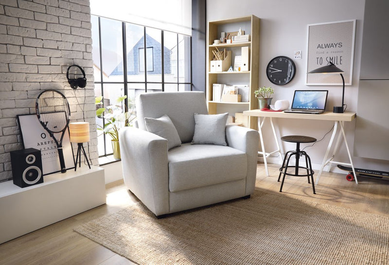 Olly Single Sofa Bed - Light Grey