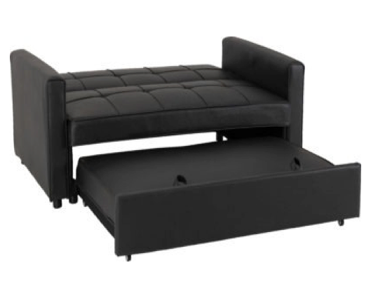 Atlas Sofa Bed - Black Faux Leather