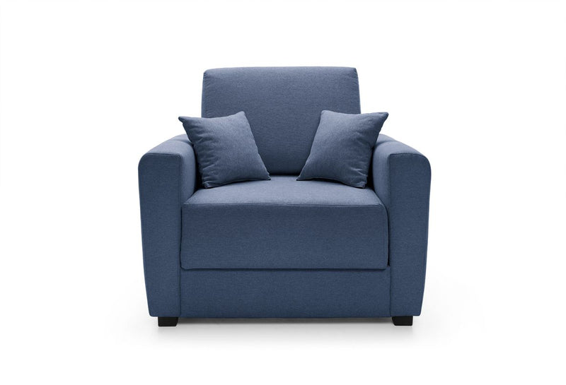 Owen Single Sofa Bed - Dark Blue