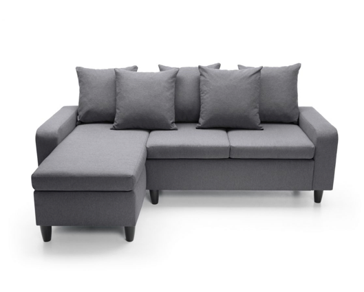 Napoli Left Hand Facing Corner Sofa - Dark Grey