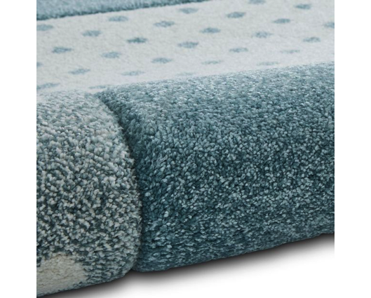 Moon + Stars Kids Rug  - Blue  - 120cm x 170cm