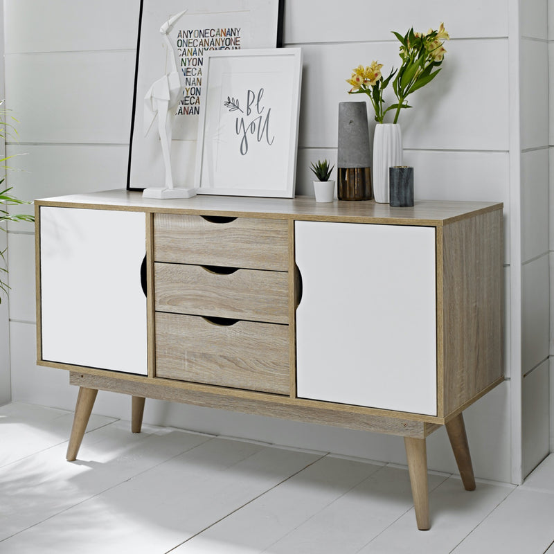 Selda Oak 2 Door Sideboard White