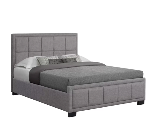 Harrison King Size Bed-Grey