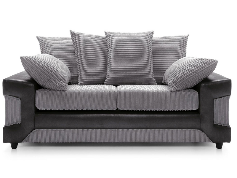 Dino 3 Seater Sofa - Black & Charcoal