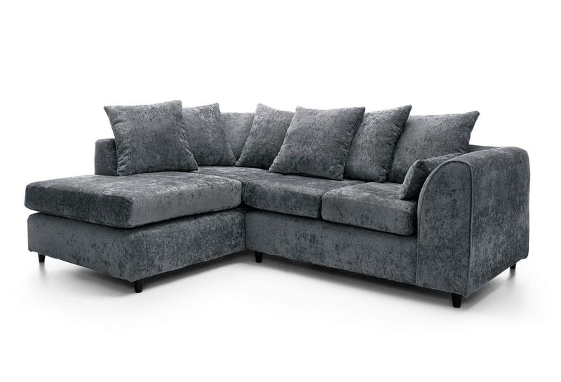 Harriet Left Hand Facing Corner Sofa - Dark Grey