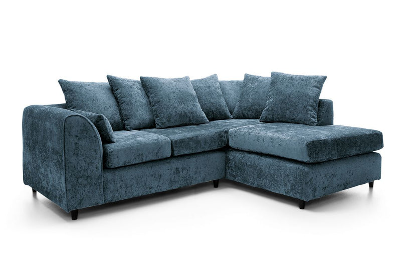 Heidi Right Hand Facing Corner Sofa - Dark Blue